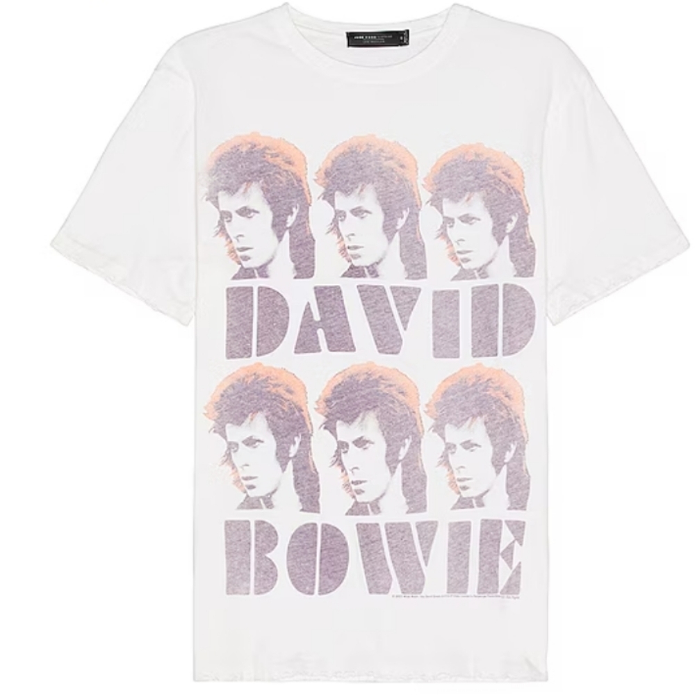 NWOT Men's David Bowie Junk Food Clothing Distressed T-shirt - Picture 4 of 7
